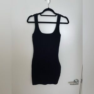 Black ribbed princess Polly bodycon dress